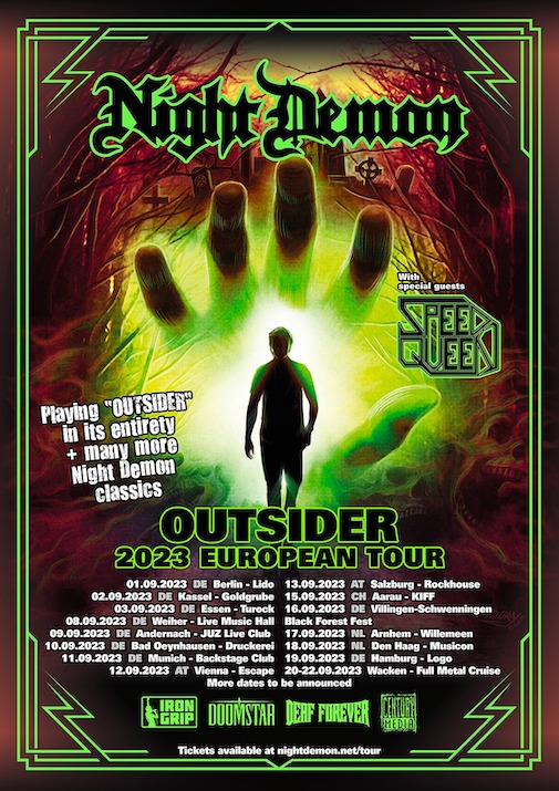 You are currently viewing NIGHT DEMON – `Outsider‘ Europa Tour 2023 angekündigt