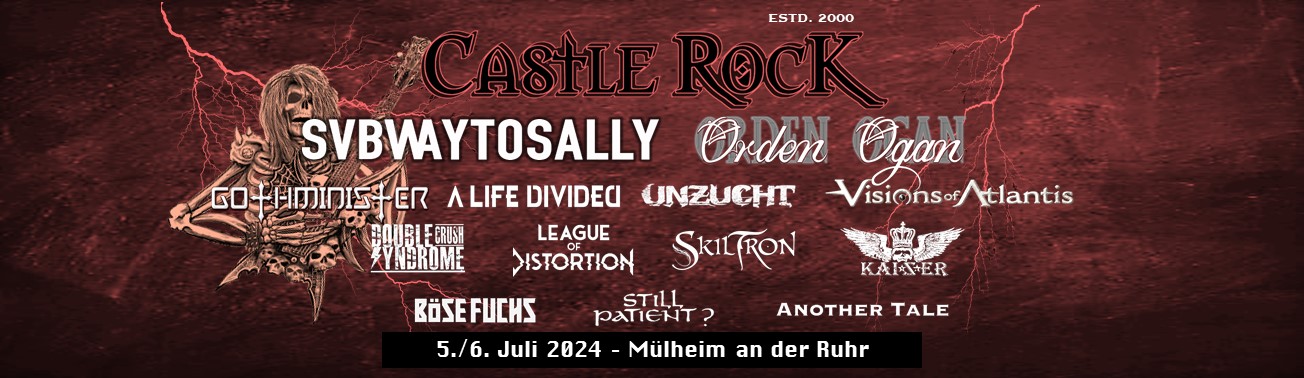 You are currently viewing CASTLE ROCK – Weitere Bands für 2024 bekannt gegeben: SUBWAY TO SALLY, ORDEN OGAN, UNZUCHT u.a.