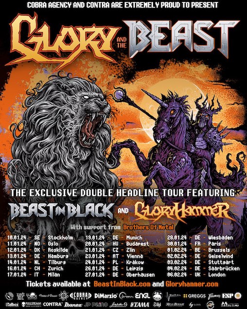 You are currently viewing GLORYHAMMER & BEAST IN BLACK – Double Headliner Tour mit BROTHERS OF METAL