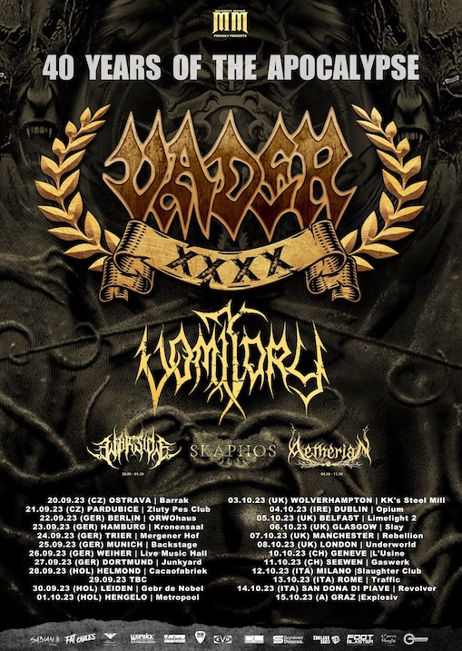 You are currently viewing VADER – `40 Years Of The Apocalypse` Tour mit VOMITORY