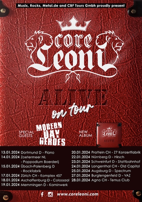 You are currently viewing CORELEONI – `Alive On Tour` Gigs angekündigt