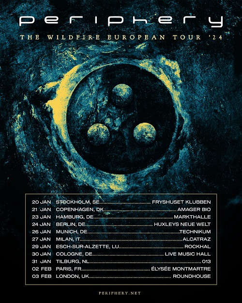 You are currently viewing PERIPHERY – „The Wildfire European Tour ´24“ angekündigt