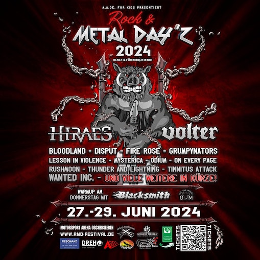 You are currently viewing Rock & Metal Day`z 2024 – HIRAES, VOLTER, FIRE ROSE, GRUMPYNATORS u.v.m.