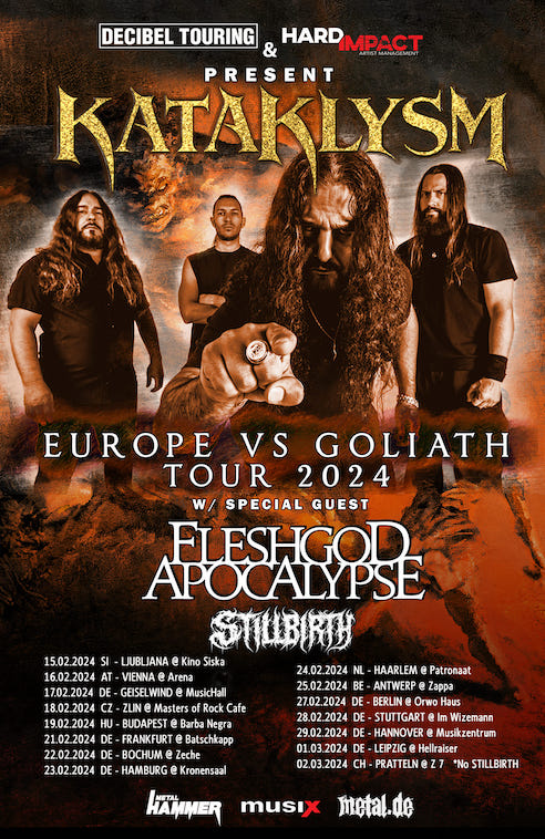 You are currently viewing KATAKLYSM, FLESHGOD APOCALYPSE & STILLBIRTH – `Europe vs. Goliath` Tour