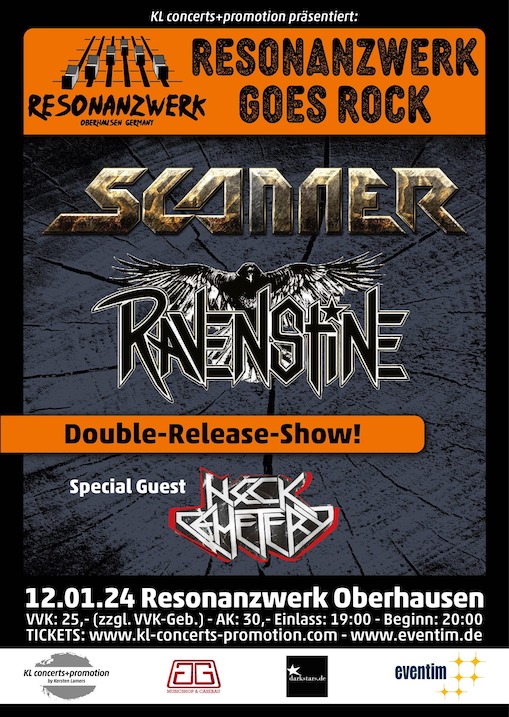 You are currently viewing SCANNER & RAVENSTINE – Double Releaseshow mit NECK CEMETARY geplant