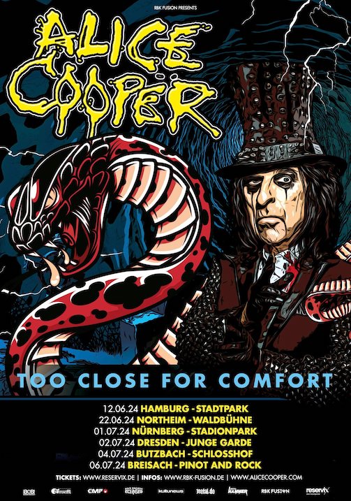 You are currently viewing ALICE COOPER – Neue “Too Close For Comfort“ Tour für 2024 angekündigt