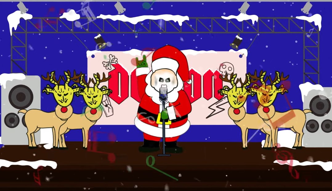 You are currently viewing DEMON – NWOBHMler wünschen `A Merry Christmas Time´ im Comic-Clip