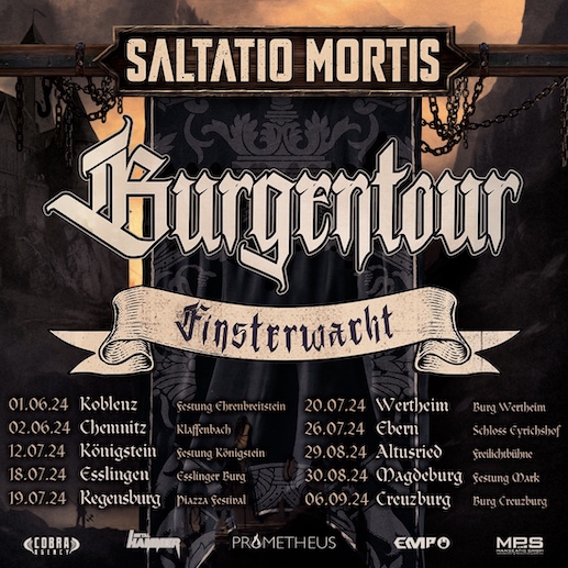 You are currently viewing SALTATIO MORTIS  – „Finsterwacht“ Burgen-Tour  2024 angekündigt