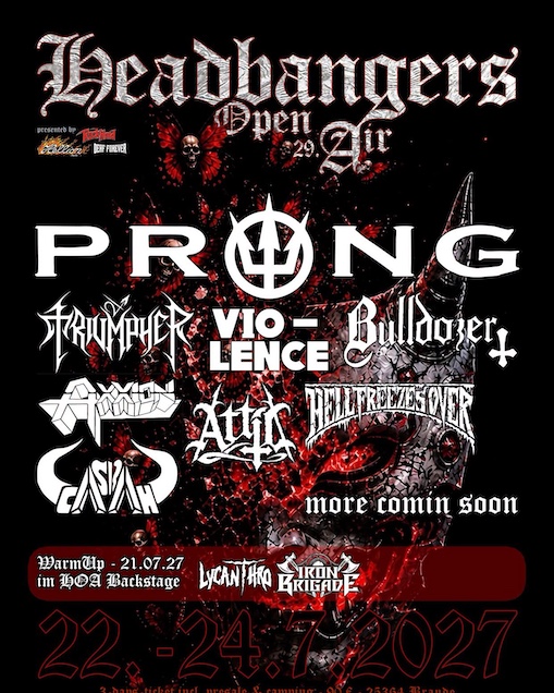 Du betrachtest gerade HEADBANGERS OPEN AIR  – Erste Bands für 2027: PRONG, TRIUMPHER, VIO-LENCE  u.a.
