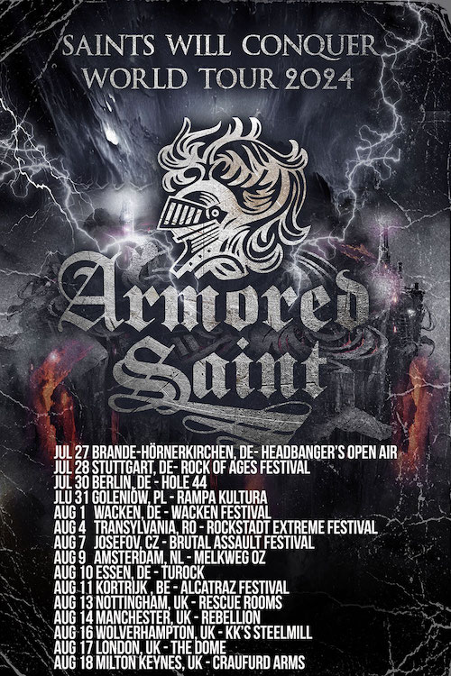 You are currently viewing ARMORED SAINT  – Europatour für den Sommer angekündigt
