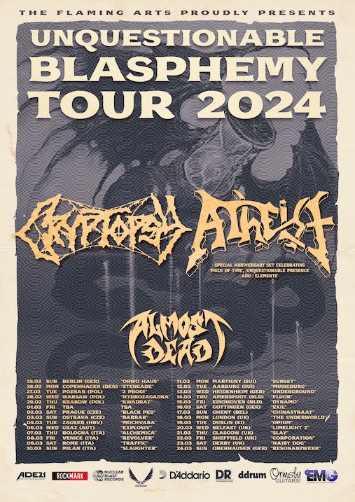 You are currently viewing CRYPTOPSY & ATHEIST – Auf “Unquestionable Blasphemy Tour 2024