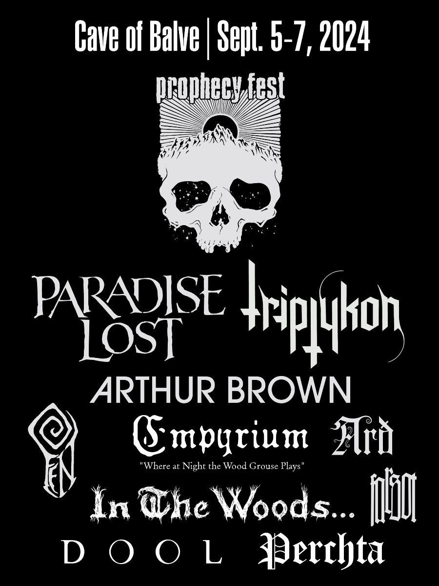 You are currently viewing Prophecy Fest 2024 – TRIPTYKON, PARADISE LOST, DOOL u.a. kommen in die Höhle