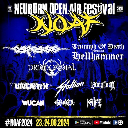 You are currently viewing Neuborn Open Air Festival – CARCASS, TRIUMPH OF DEATH (HELLHAMMER), PRIMORDIAL u.a.