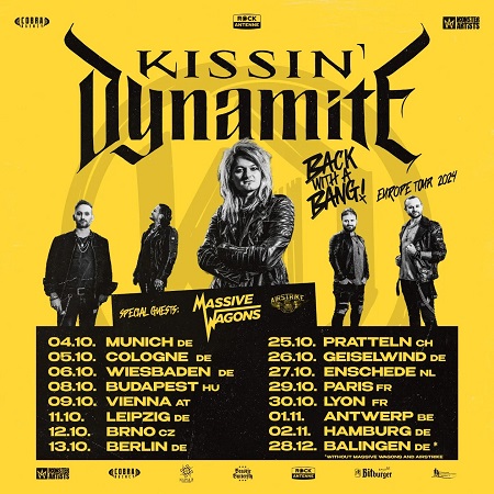Read more about the article KISSIN´ DYNAMITE – „Back With A Bang“ Tour 2024 Termine angekündigt
