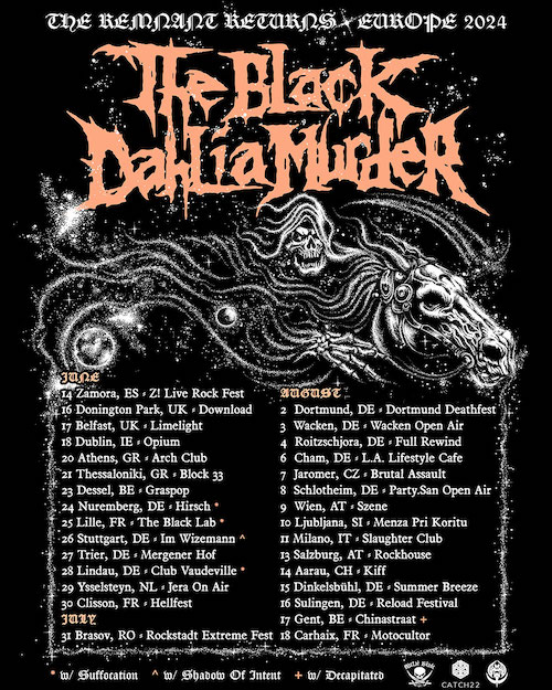 Read more about the article THE BLACK DAHLIA MURDER kehren zurück nach Europa – Erste Tour seit 2019