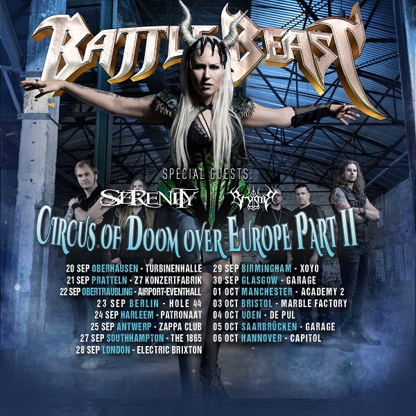 Read more about the article BATTLE BEAST – „Circus Of Doom Over Europe“ Part II Termine enthüllt