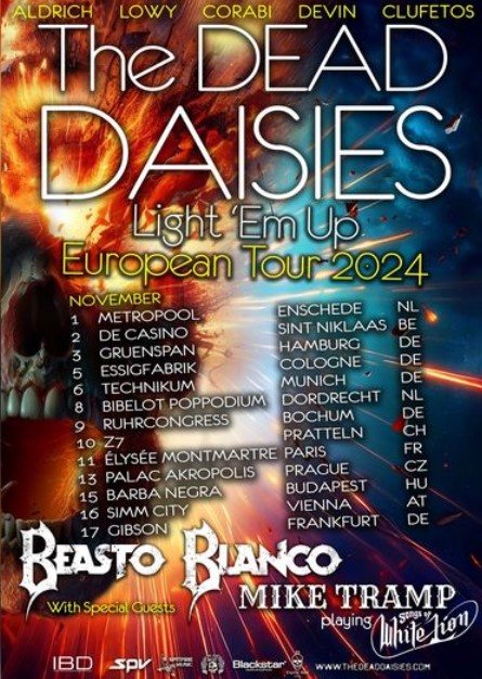 Read more about the article THE DEAD DAISIES – Kündigen „Light `Em Up“ European Tour 2024 an