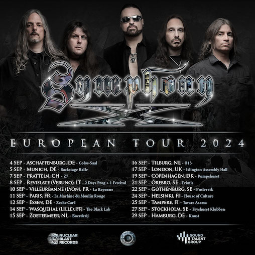 You are currently viewing SYMPHONY X – Mit HEATHEN auf European Tour 2024