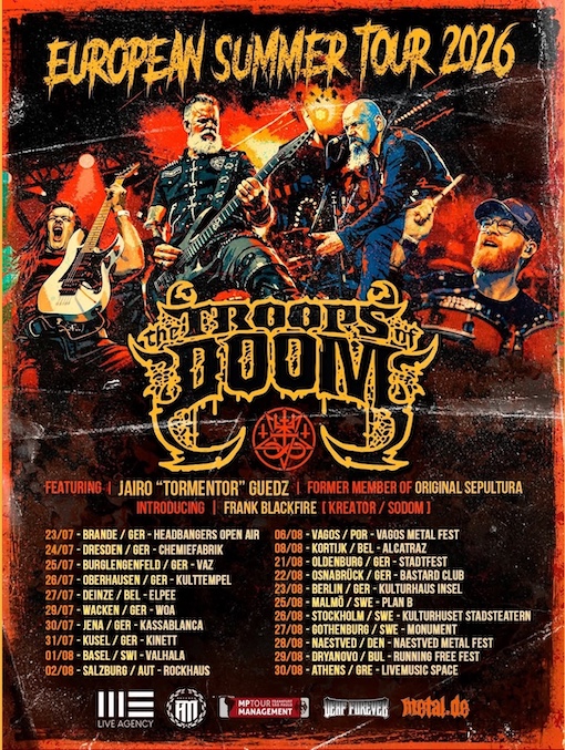 Du betrachtest gerade TROOPS OF DOOM – Thrasher kommen auf European Summer Tour 2026