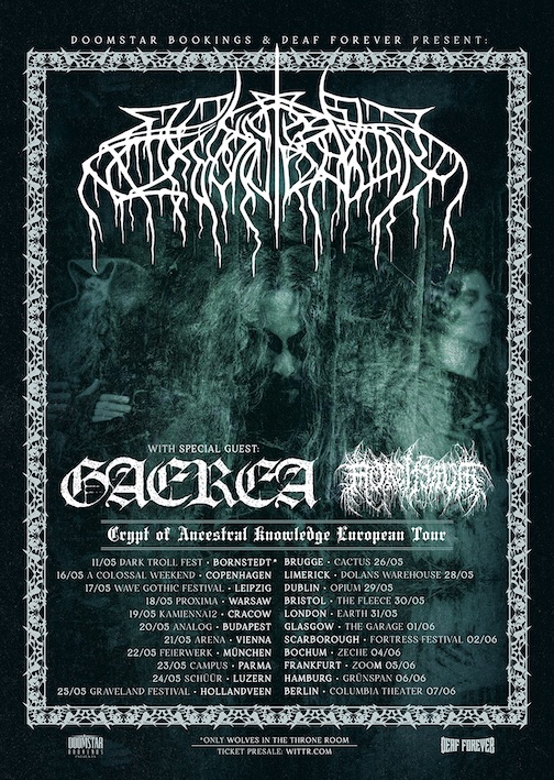 You are currently viewing WOLVES IN THE THRONE ROOM – `Crypt of Ancestral Knowledge Tour` 2024 startet