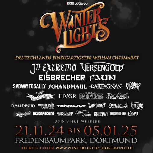 You are currently viewing Winterlights Dortmund 2024 – Konzertserie mit Eisbrecher, In Extremo, Faun, Versengold …
