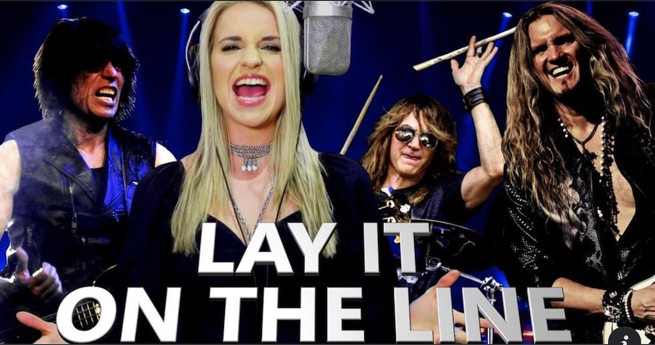 Du betrachtest gerade JOEL HOEKSTRA, RUDY SARZO, KEN MARY & GABBI GUNN – Triumph Cover `Lay It On The Line`