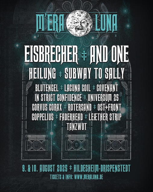 Read more about the article M’era Luna 2025 Festival – Erste Bands für 2025: EISBRECHER, LACUNA COIL, AND ONE ..