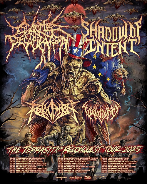 Mehr über den Artikel erfahren CATTLE DECAPITATION, SHADOW OF INTENT – „The Terrasitic Reconquest“ Tour 2025