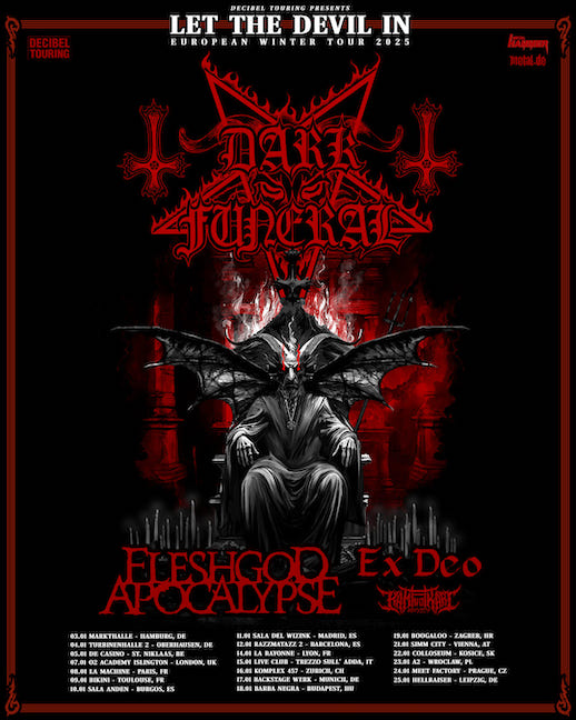 Mehr über den Artikel erfahren DARK FUNERAL – Tour mit FLESHGOD APOCALYPSE, EX DEO, KAMI NO IKARI