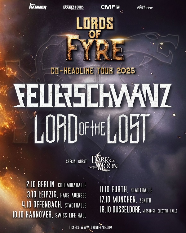 You are currently viewing FEUERSCHWANZ, LORD OF THE LOST – „Lords Of Fyre“ Co-Headline Tour 2025