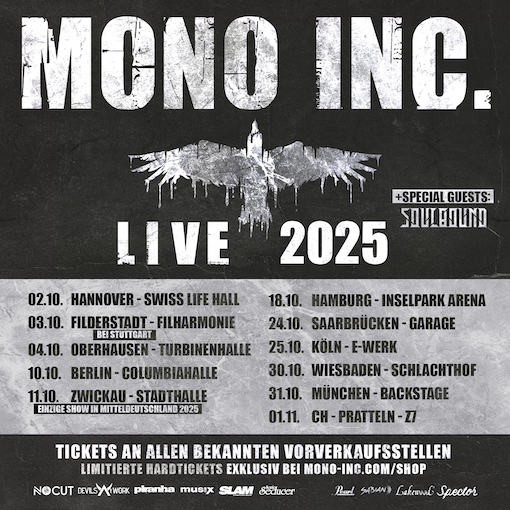 Mehr über den Artikel erfahren MONO INC. Live 2025 mit Special Guest SOULBOUND