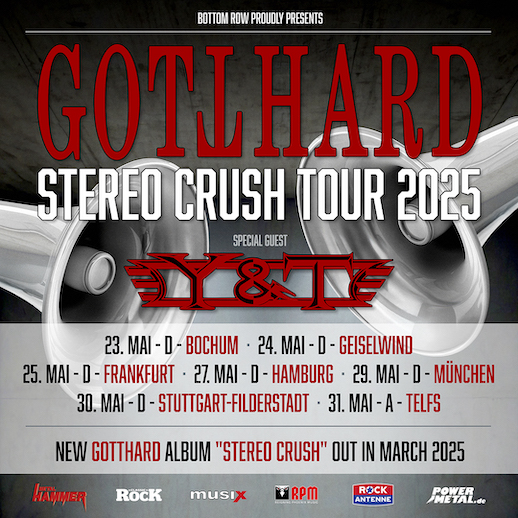 You are currently viewing GOTTHARD & Y&T kündigen “Stereo Crush“ Tour an