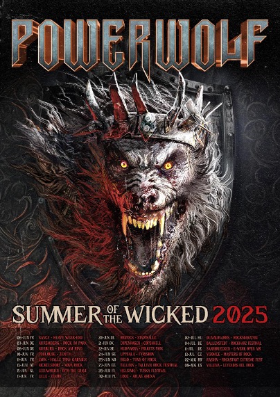 Mehr über den Artikel erfahren POWERWOLF – `Summer Of The Wicked` European Festivaltour