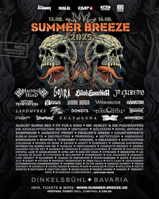 Mehr über den Artikel erfahren SUMMER BREEZE – 26 neue Bands bestätigt: MANTAR, VADER, EVERGREY …