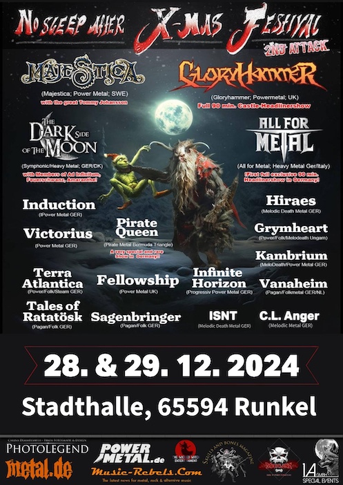 Du betrachtest gerade No Sleep After X-Mas – Power Metal Fest mit MAJESTICA, GLORYHAMMER, ALL FOR METAL, PIRATE QUEEN …