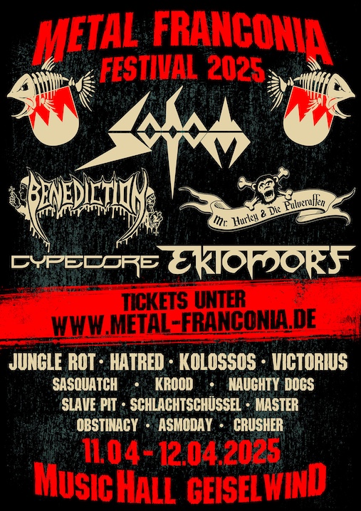 Mehr über den Artikel erfahren Metal Franconia Festival – Line-Up für 2025 komplett: SODOM, BENEDICTION, MASTER