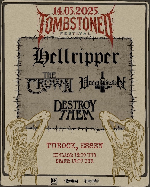 Mehr über den Artikel erfahren Tombstoned Festival 2025 – HELLRIPPER, THE CROWN u.a.