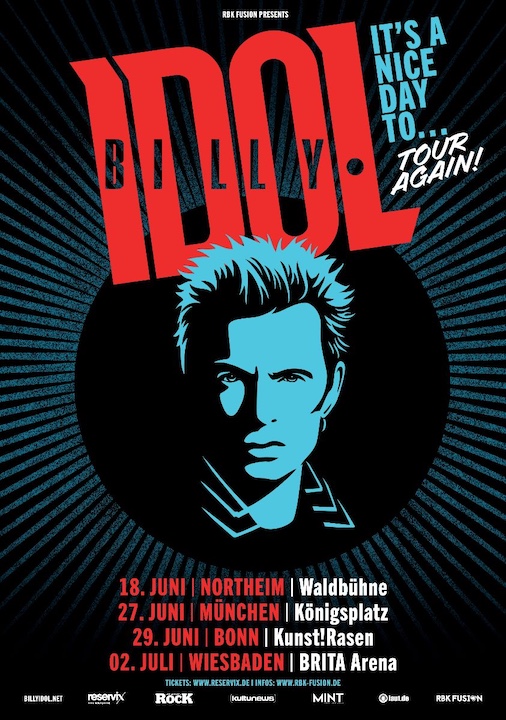 Du betrachtest gerade BILLY IDOL – ”It’s a Nice Day To…Tour Again!“ Tour 2025