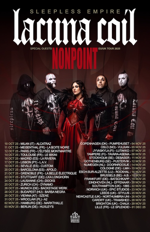 Mehr über den Artikel erfahren LACUNA COIL – `Sleepless Empire` Europa Tour für 2025 angekündigt