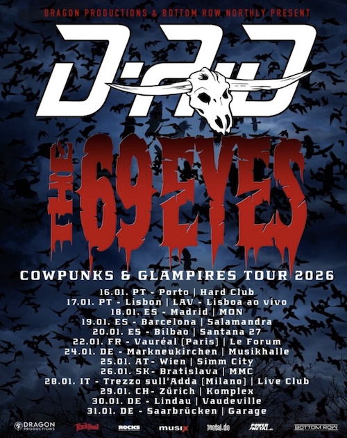 Du betrachtest gerade THE 69 EYES & D-A-D – ”Cowpunks and Glampires” Tour geht 2026 weiter