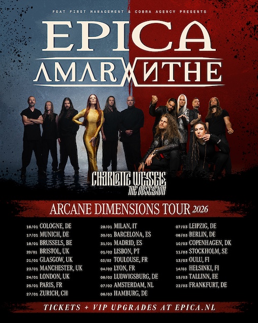 Mehr über den Artikel erfahren AMARANTHE & EPICA – `Arcane Dimensions` Tour Ankündigung