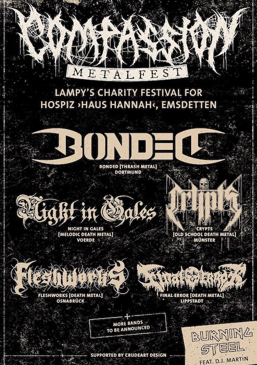 Du betrachtest gerade Compassion Metalfest – Charity Festival mit BONDED, NIGHT IN GALES u.a.