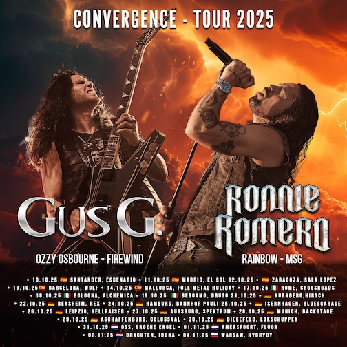 Du betrachtest gerade GUS G. & RONNIE ROMERO –  Gemeinsame `Convergence` European Tour 2025 kommt