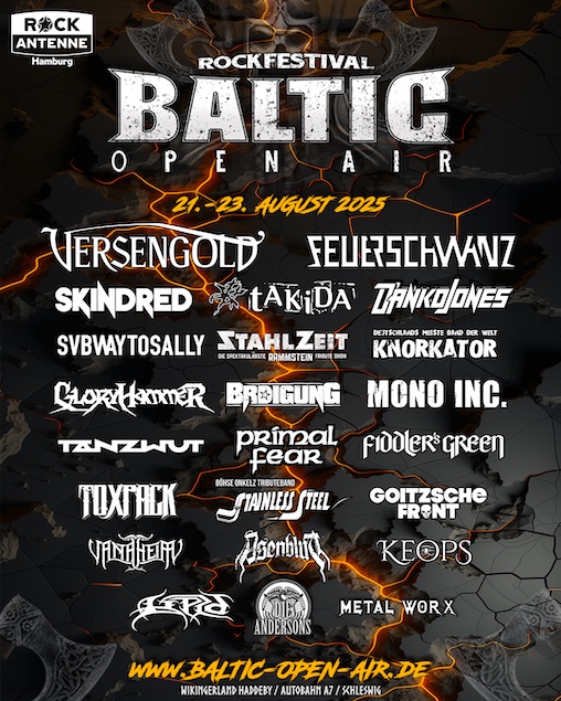 Du betrachtest gerade Baltic Open Air 2025 – VERSENGOLD, FEUERSCHWANZ, PRIMAL FEAR, MONO INC. u.v.m.