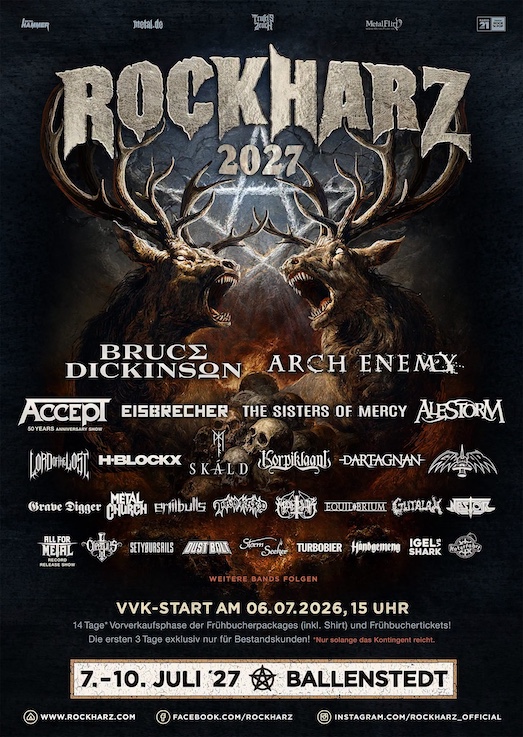 Mehr über den Artikel erfahren RockHarz Festival 2027  – Erste Bands: BRUCE DICKINSON , ARCH ENEMY , ACCEPT , THE SISTERS OF MERCY u.v.m