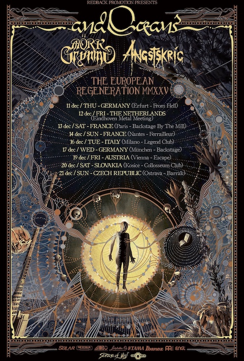 Du betrachtest gerade AND OCEANS, MÖRK GRYNING,  ANGSTKRIG –  „European Regeneration MMXXV“ Tour Ankündigung