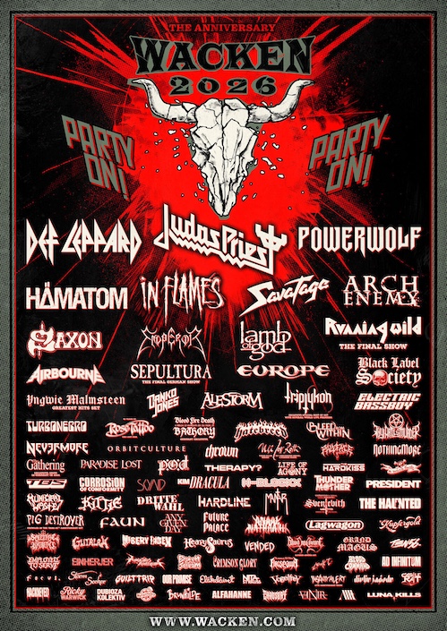 Du betrachtest gerade WACKEN Open Air 2026 – 55 neue Bands! Judas Priest, Arch Enemy …