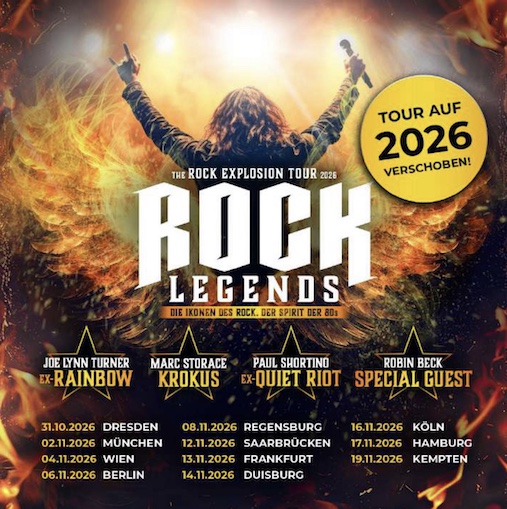 Du betrachtest gerade ROCK LEGENDS – JOE LYNN TURNER, MARC STORACE u.a. Tour auf nächstes Jahr verschoben