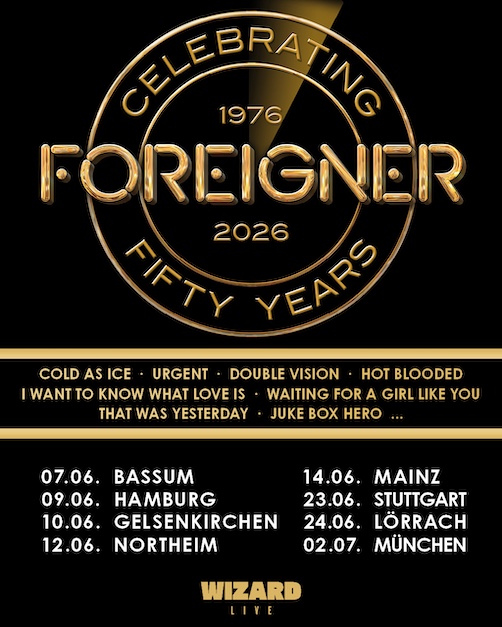 Mehr über den Artikel erfahren FOREIGNER – `Celebrating 50 Years` Tour kommt