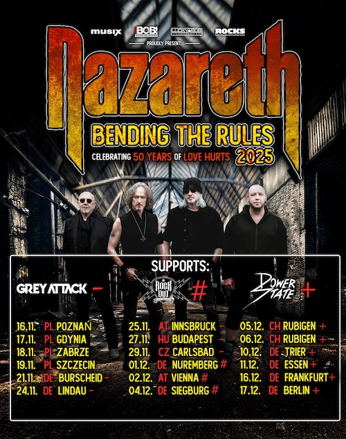 Du betrachtest gerade NAZARETH – “Bending The Rules“ Tour 2025